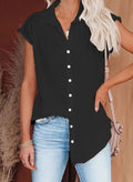 Women's Summer Solid Cotton Linen Shirt