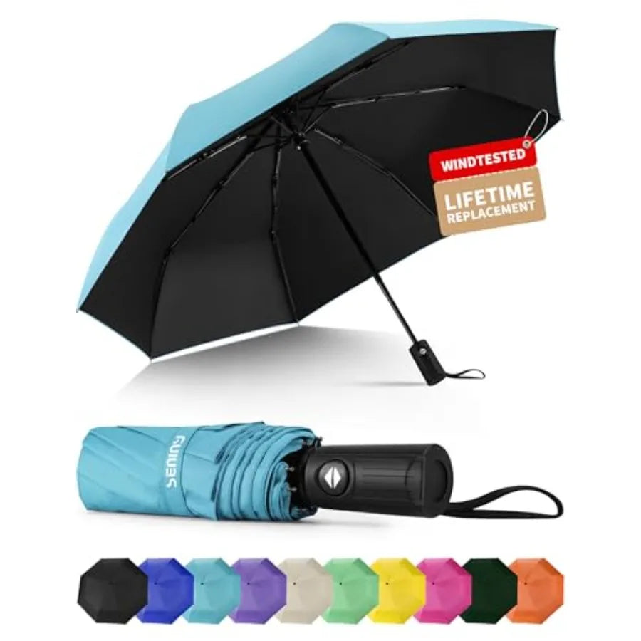 Automatic Windproof Travel Umbrella – 12 Colors