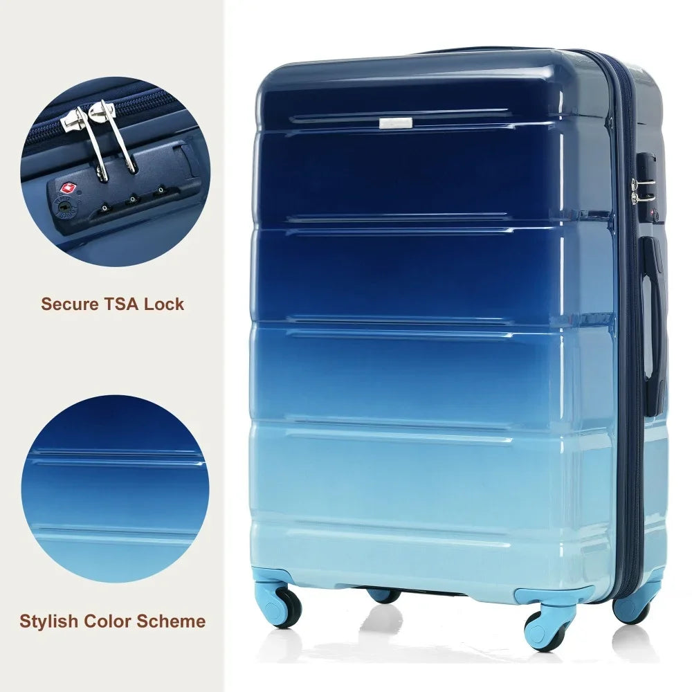 3Pcs Travel Luggage Set with Duffel & Wet-Dry Toiletry Bag