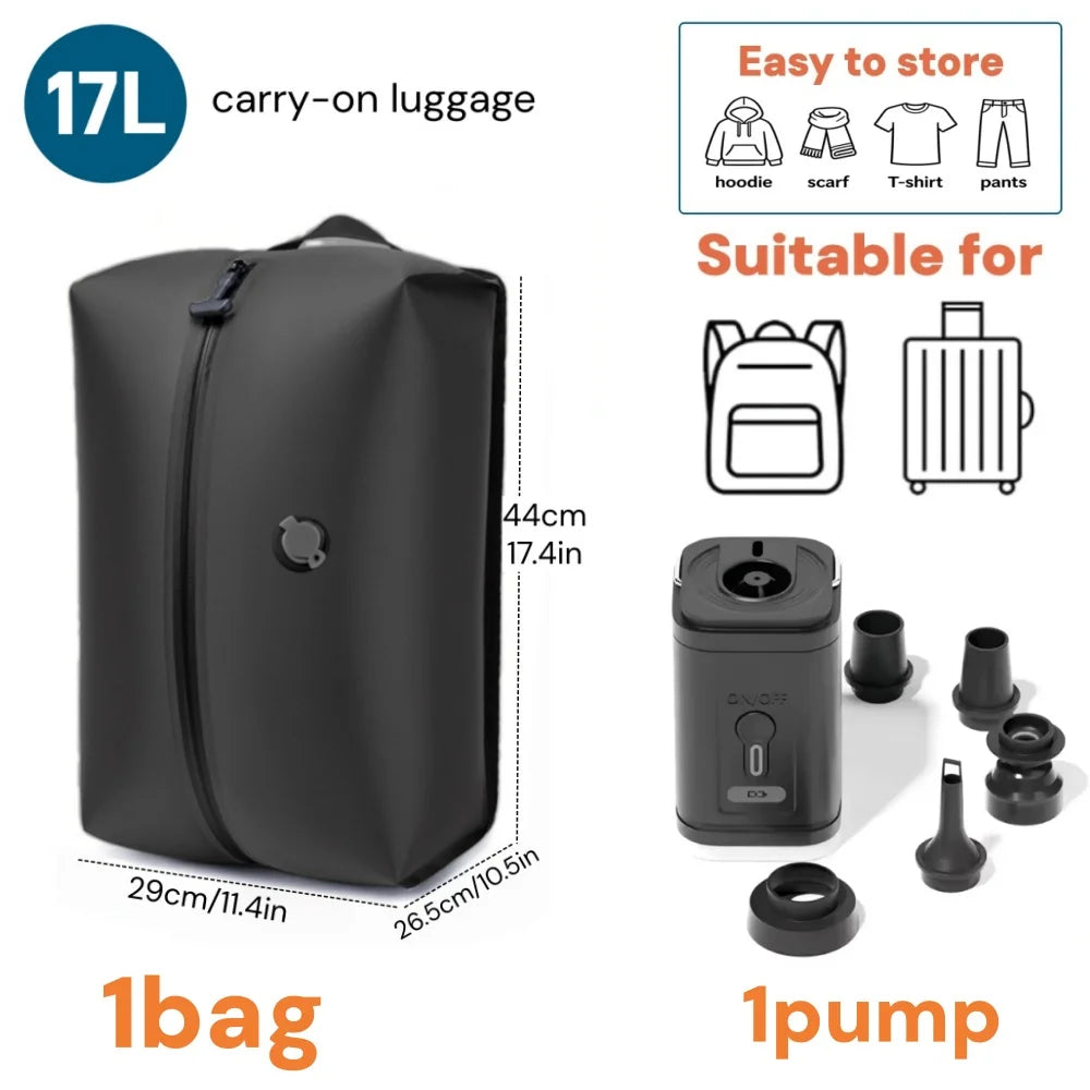 Travel Vacuum Bags & Pump Options