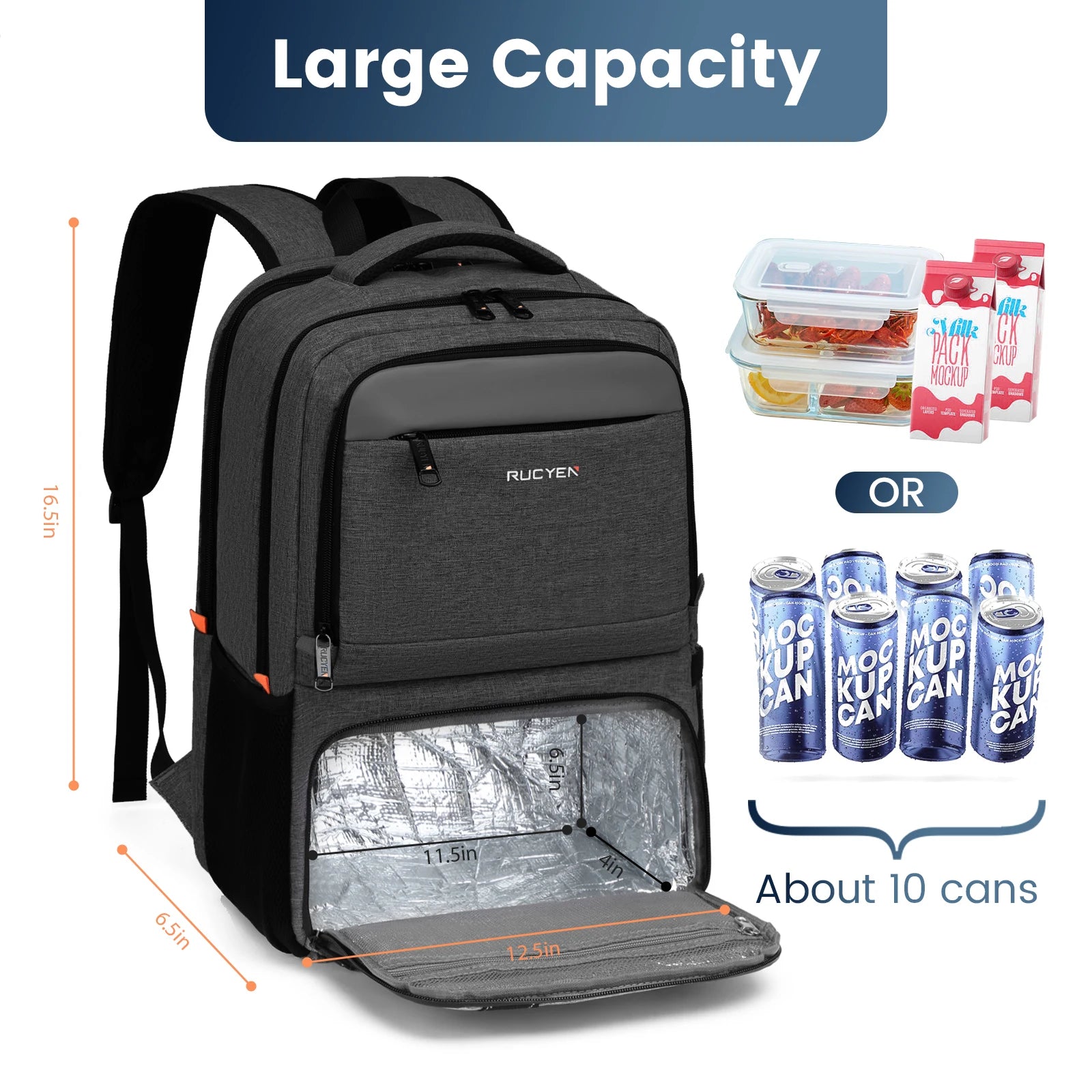 Insulated Multifunctional Cooler Travel Backpack