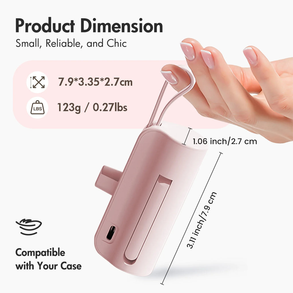Mini Power Bank Dual USB-C Ports