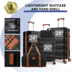 3/5pcs 20/24/28" Luggage Set w/Toiletry Bag & Duffel Bag