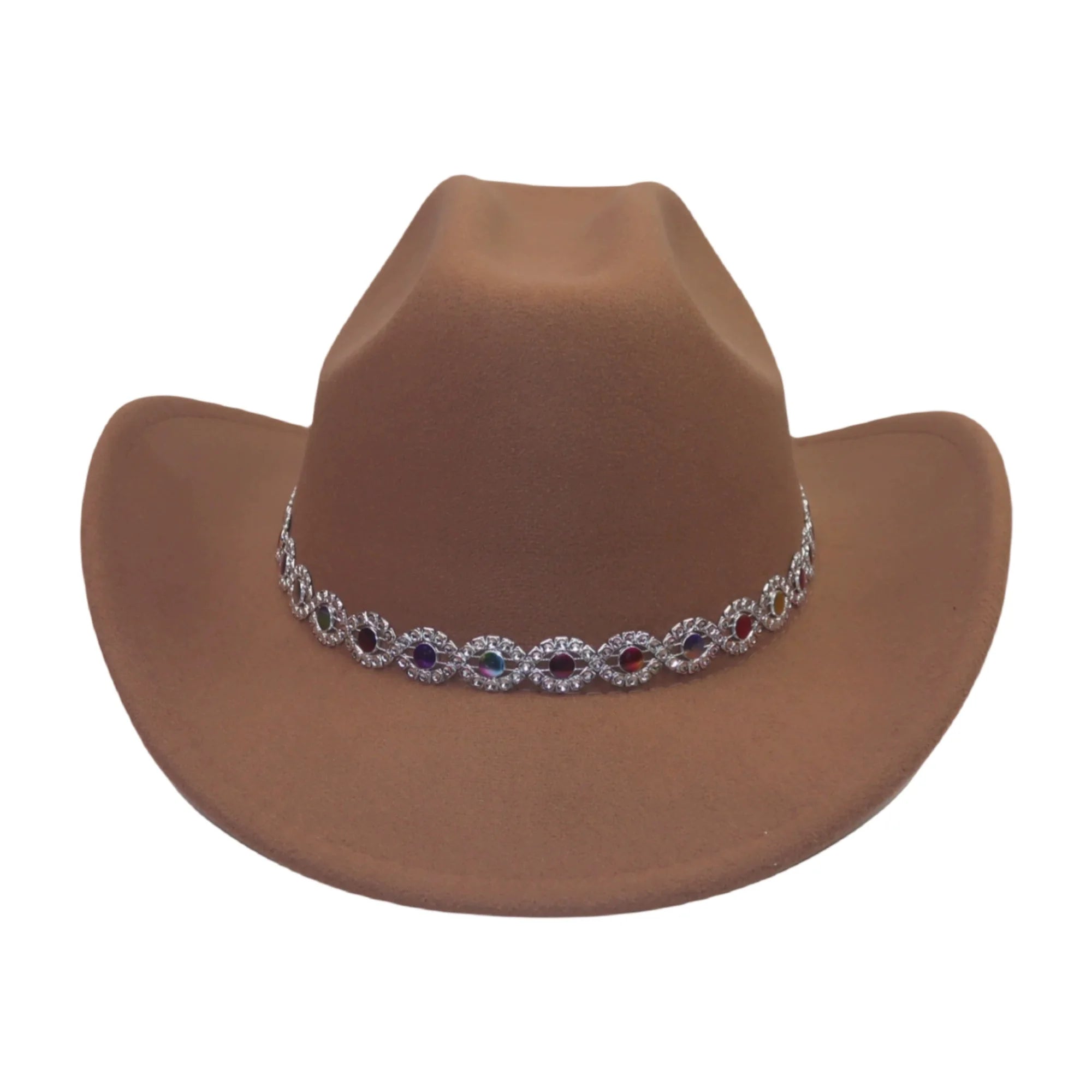 Stylish Felt Cowgirl Hat w/Wide Brim