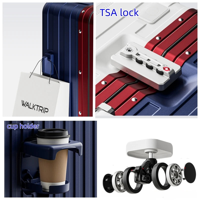 20/24/26" Front Opening Pocket Aluminum Frame Luggage