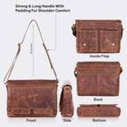 Real Genuine Leather Messenger Bag