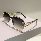 Rimless Pilot Sunglasses