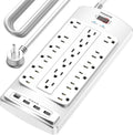 18-Outlet Surge Protector Power Strip with 4 USB Ports