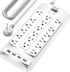 18-Outlet Surge Protector Power Strip with 4 USB Ports