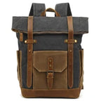 Vintage Crazy Horse Genuine Leather Hiking Backpack