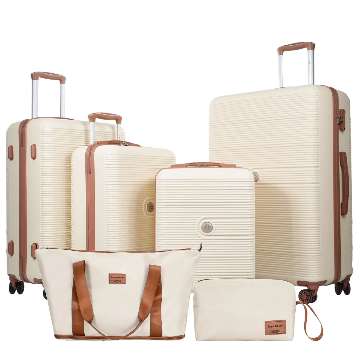 6-Piece Luggage Set with Double Spinner Wheels