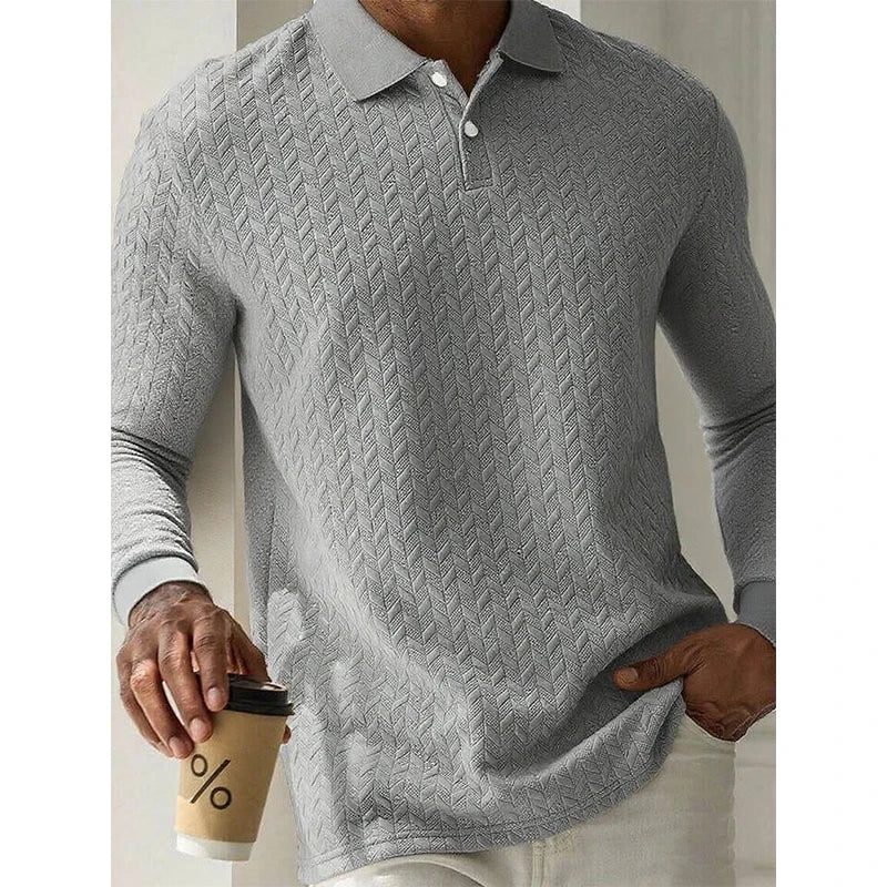 Men's High Quality Long Sleeve Polo Shirt