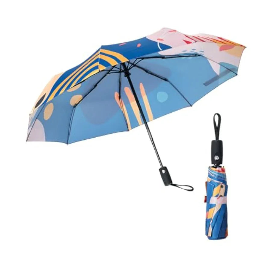 Compact Windproof Travel Umbrella – Auto Open/Close, Water-Resistant