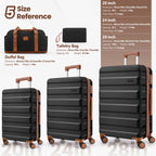 3/5pcs 20/24/28" Luggage Set w/Toiletry Bag & Duffel Bag