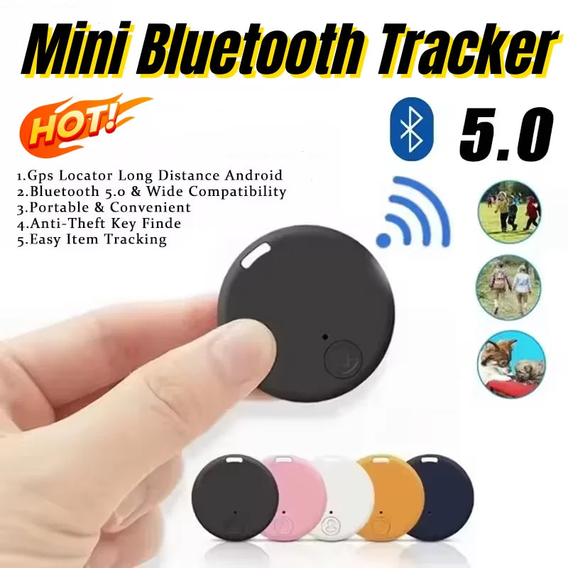 Bluetooth 5.0 GPS Tracker Tag – Anti-Lost Device for Luggage, Keys & More