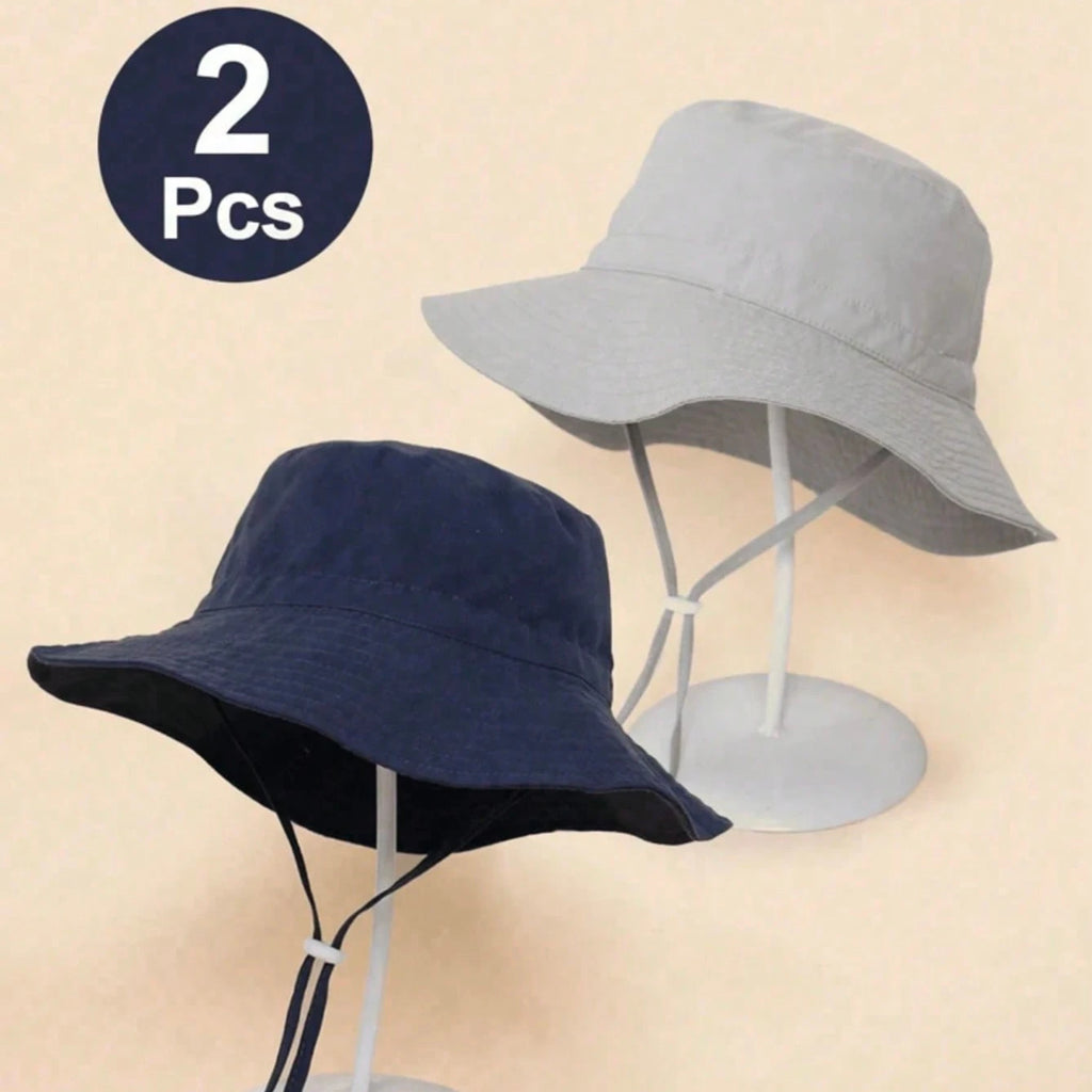 2pcs Children's Fisherman Sun Hat w/Large Brim