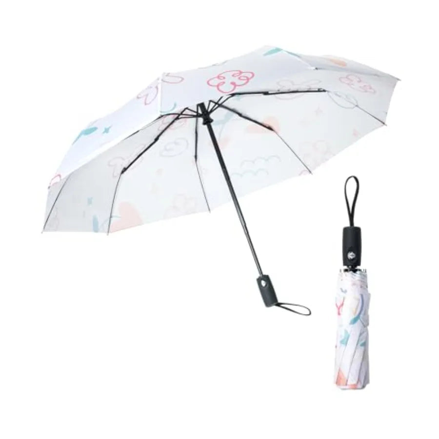 Compact Windproof Travel Umbrella – Auto Open/Close, Water-Resistant