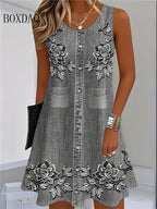 Women's Summer Sleeveless Bohemian Dress