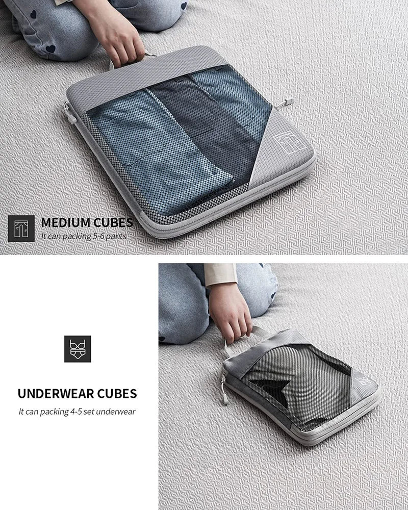 Travel Compression Storage Bag Set w/Shoe Bag