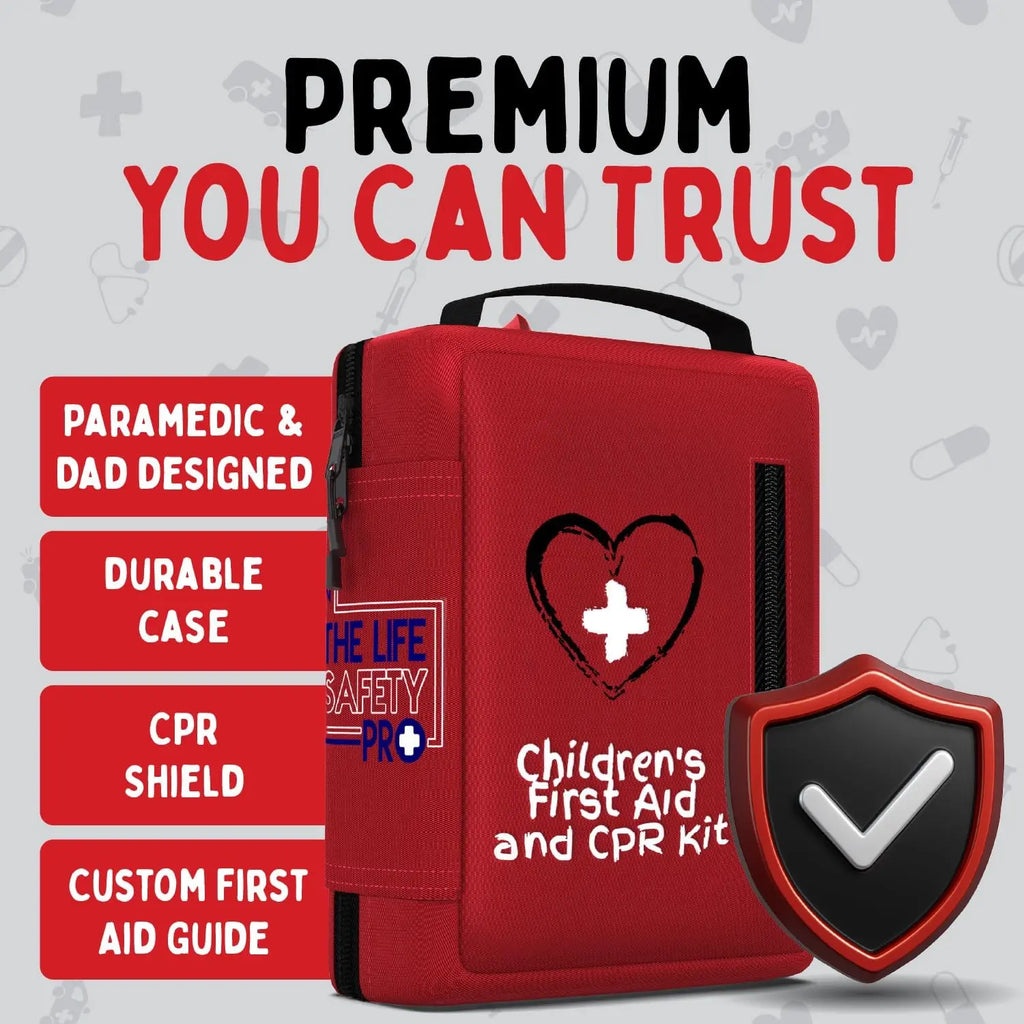 Kids First Aid Kit w/CPR Mask