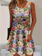 Women's Summer Sleeveless Bohemian Dress