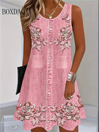 Women's Summer Sleeveless Bohemian Dress