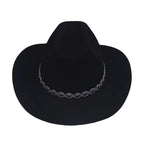 Stylish Felt Cowgirl Hat w/Wide Brim