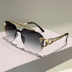 Rimless Pilot Sunglasses