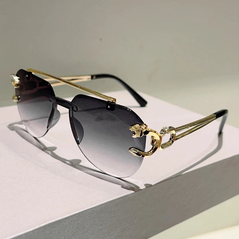 Rimless Pilot Sunglasses