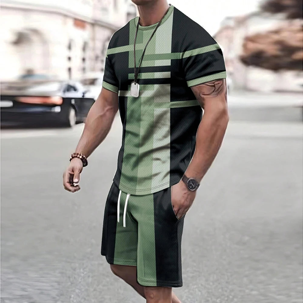 Men's Retro Cool Breathable Shorts Set