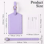 Wanderlust Leather Luggage Tags – Set of 3