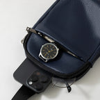 RFID Cowhide Crossbody Bag