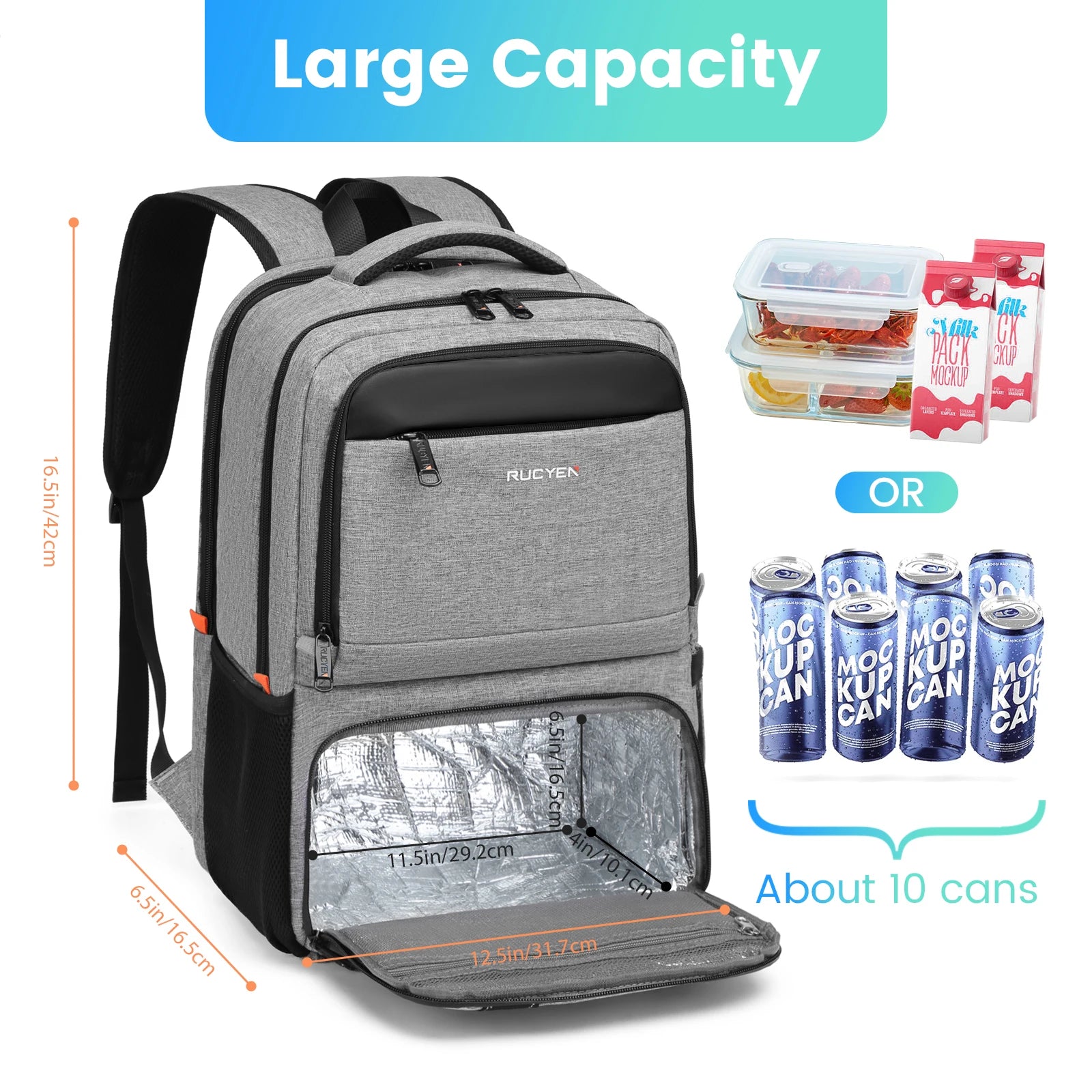 Insulated Multifunctional Cooler Travel Backpack