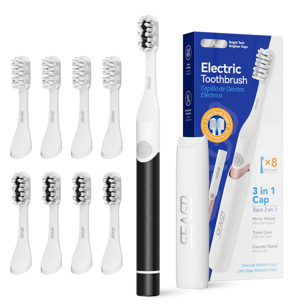 Electric Toothbrush w/8 Replacement Heads