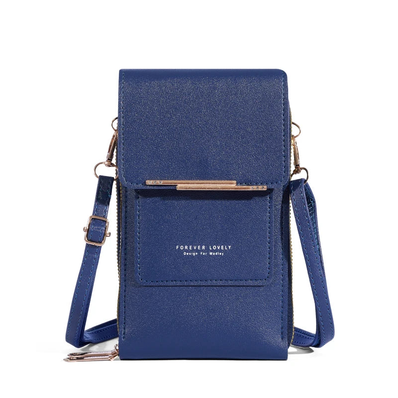 Soft Leather Touch Screen Crossbody