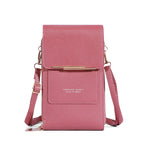 Soft Leather Touch Screen Crossbody