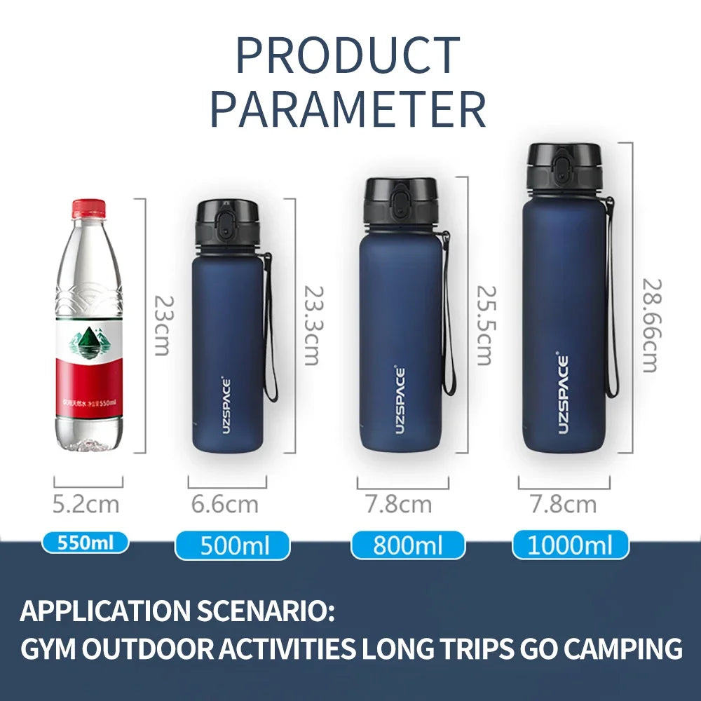 500ML 1000ML BPA Free Leak Proof Gym Bottle