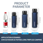 500ML 1000ML BPA Free Leak Proof Gym Bottle