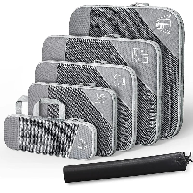 Travel Compression Storage Bag Set w/Shoe Bag