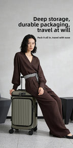 20" Multifunctional Front Opening Carry-on Luggage