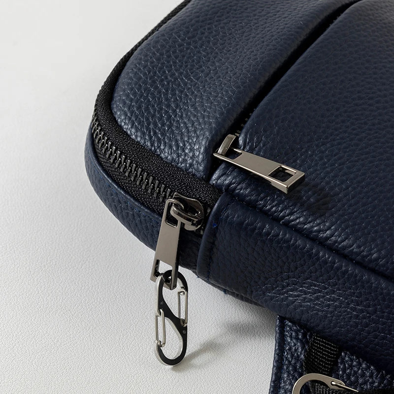 RFID Cowhide Crossbody Bag