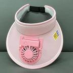 Fishing Cooling Fan Hat w/USB Rechargeable Battery