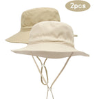 2pcs Children's Fisherman Sun Hat w/Large Brim