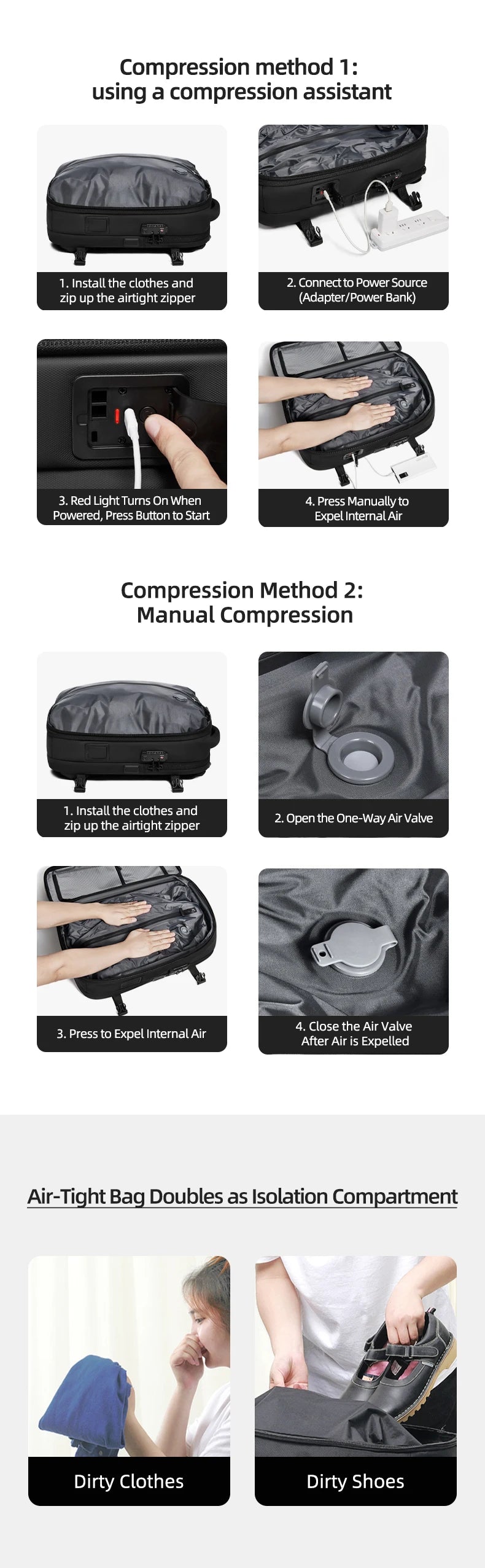Vacuum Compression Backpack