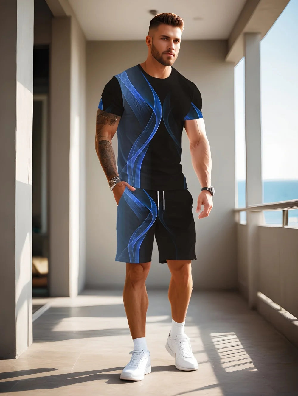 Men's Sportswear Quick-Dry Shorts Set