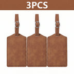 Wanderlust Leather Luggage Tags – Set of 3