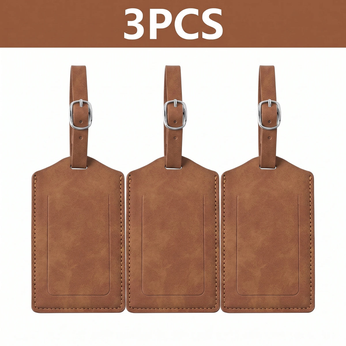 Wanderlust Leather Luggage Tags – Set of 3