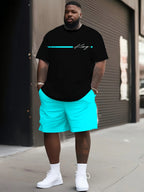 Men's 3D Printed Short Sleeve Shorts Sets