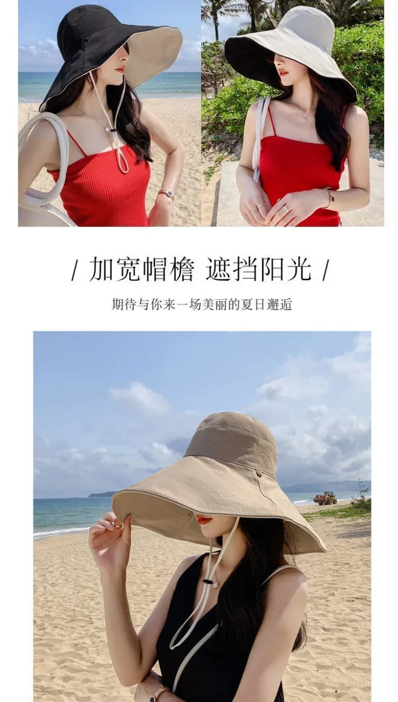 Wide Brim UPF 50+ Sun Hat Women Anti-UV