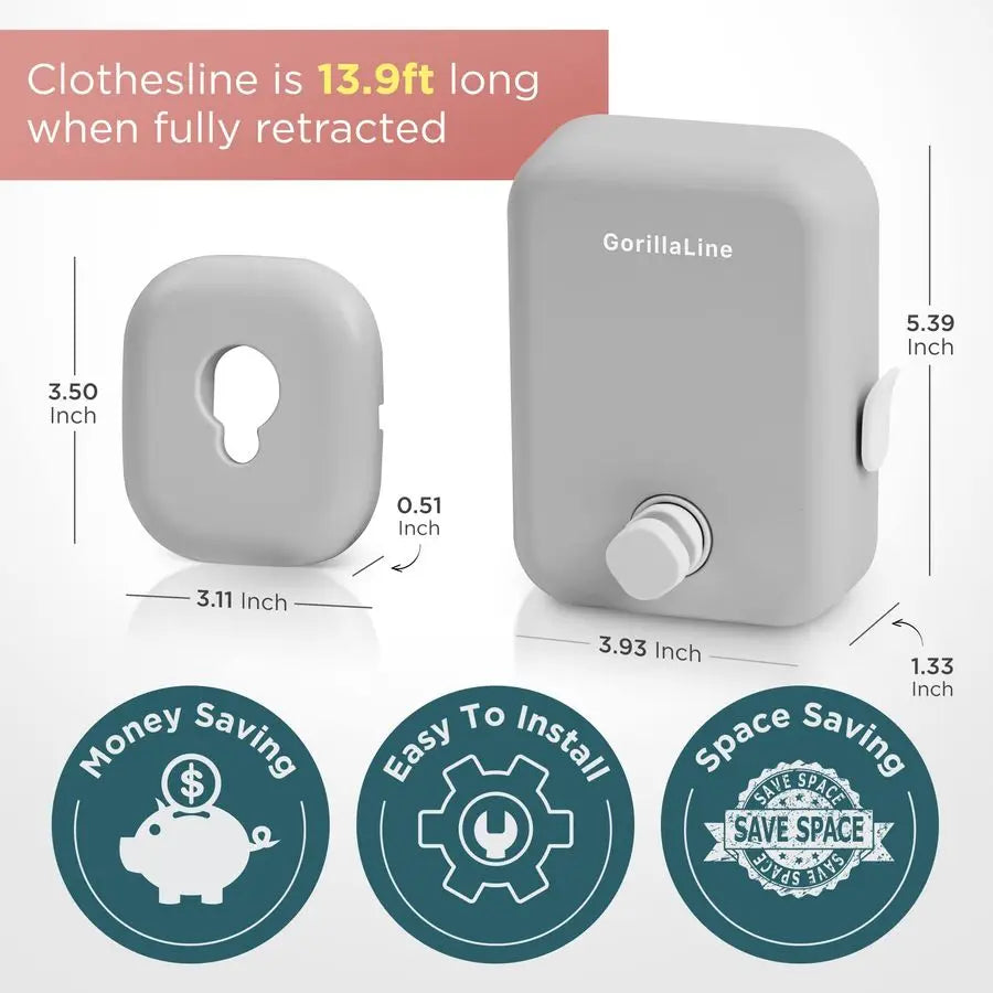 Retractable Indoor/Outdoor Clothesline